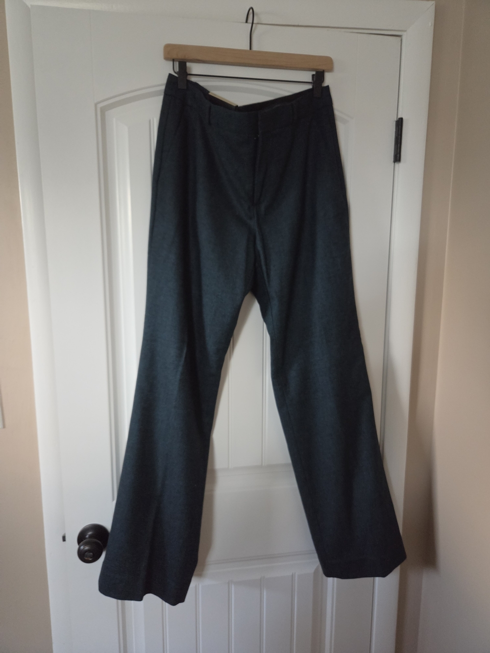 Womens's Dark Teal Wool Blend Dress Pants